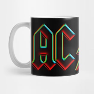 ACDC Retro Neon Glow Effect Mug